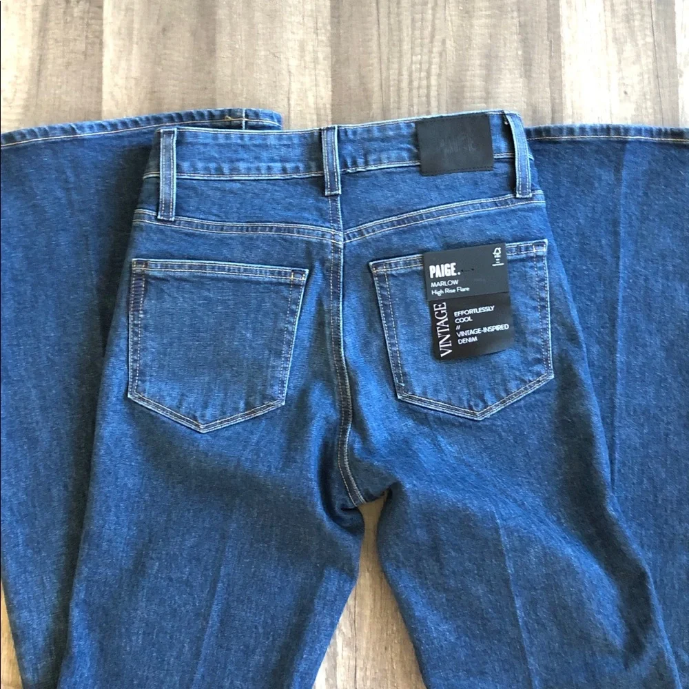 Paige Marlow High Rise Flare Jeans 25 NEW - Picture 9 of 11